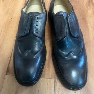 John Varvatos GreyLeather Ghosted wing-tips 8.5